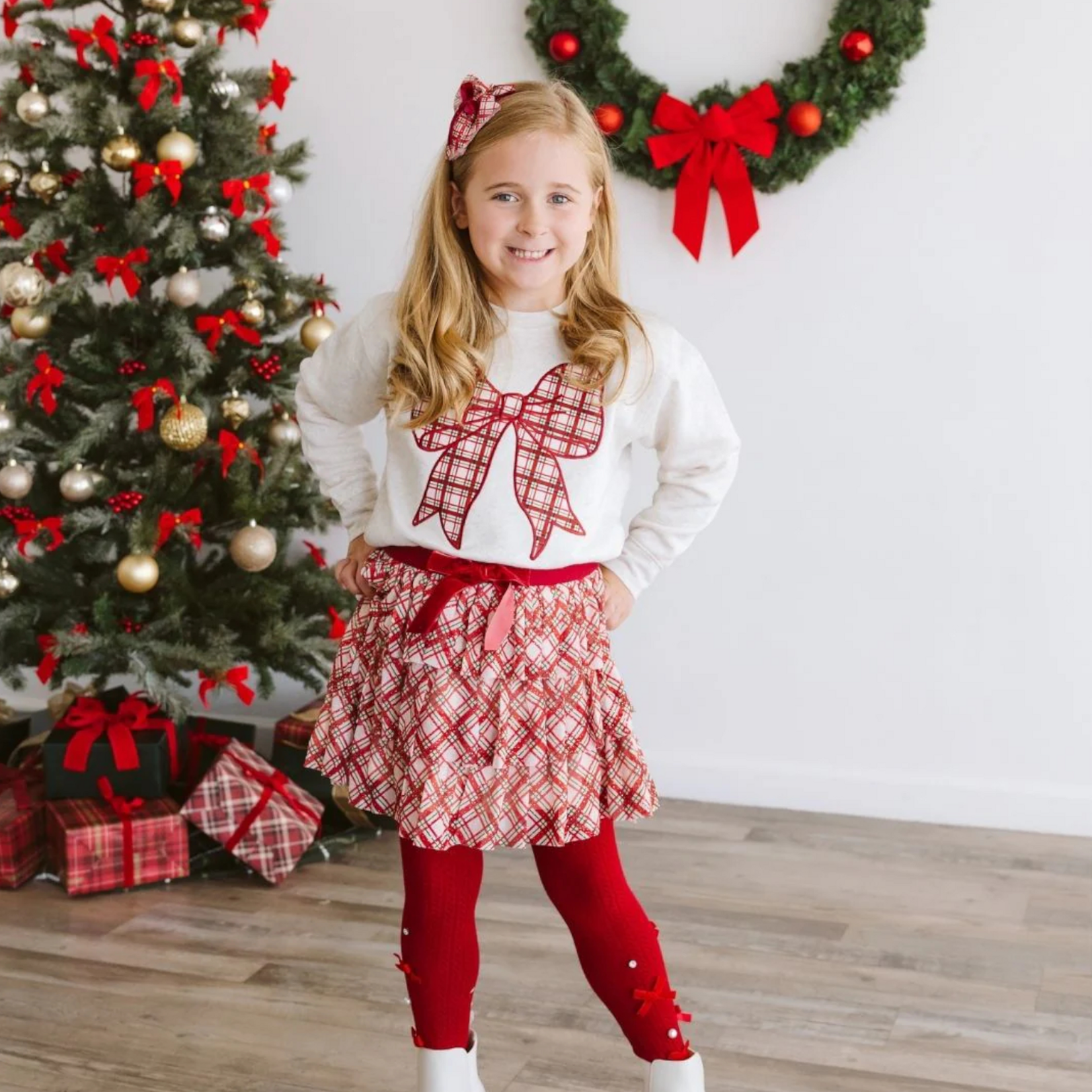 Sweet Wink Plaid Tiered Tutu