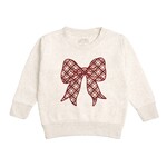 Sweet Wink Plaid Bow Sweatshirt