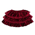 Sweet Wink Red Velvet Tiered Skirt