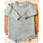 Levi and Lane Newborn Blue Knit Romper