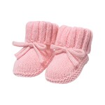 Levi and Lane Newborn Pink Knit Booties