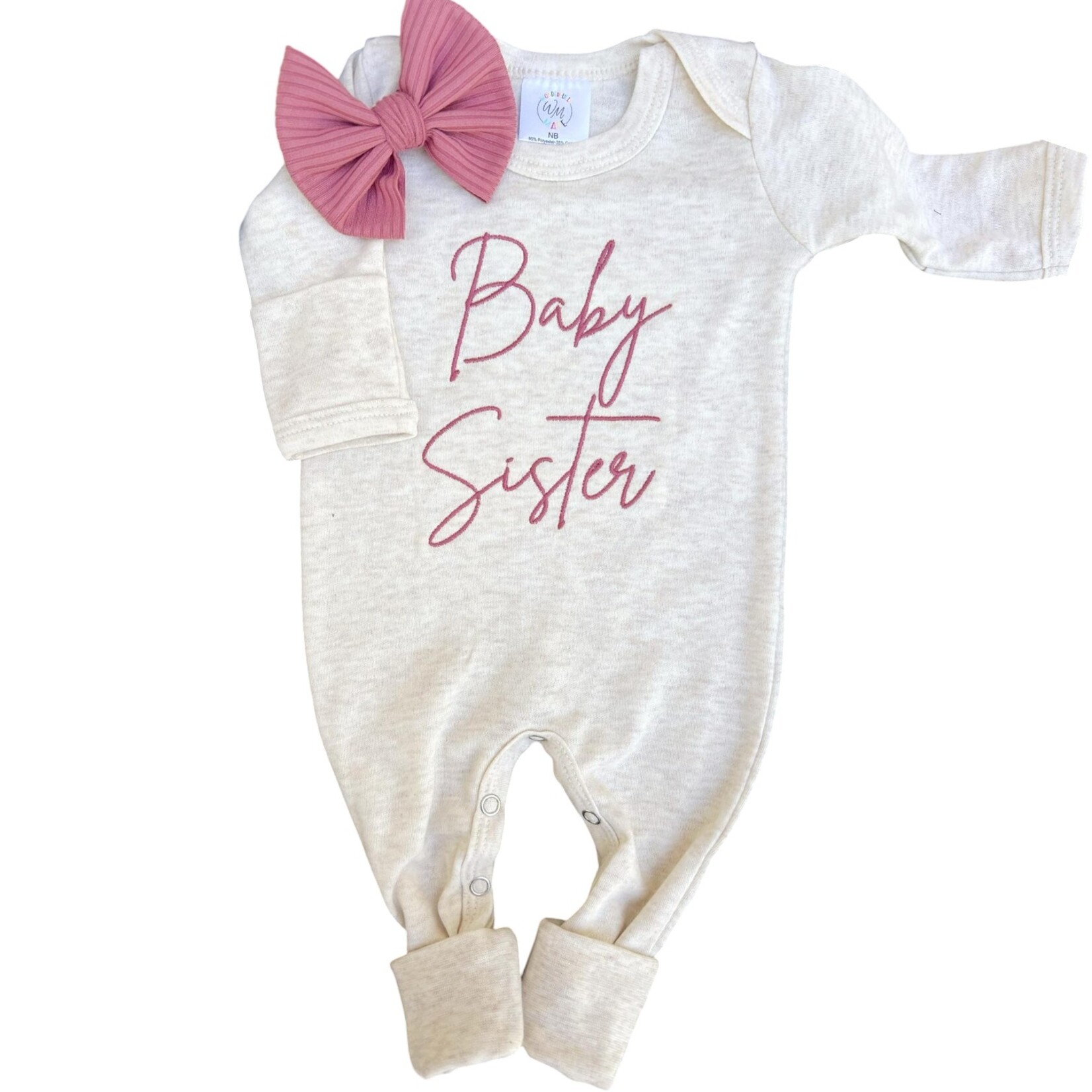 Wonderfully Made Newborn Baby Sister & Bow