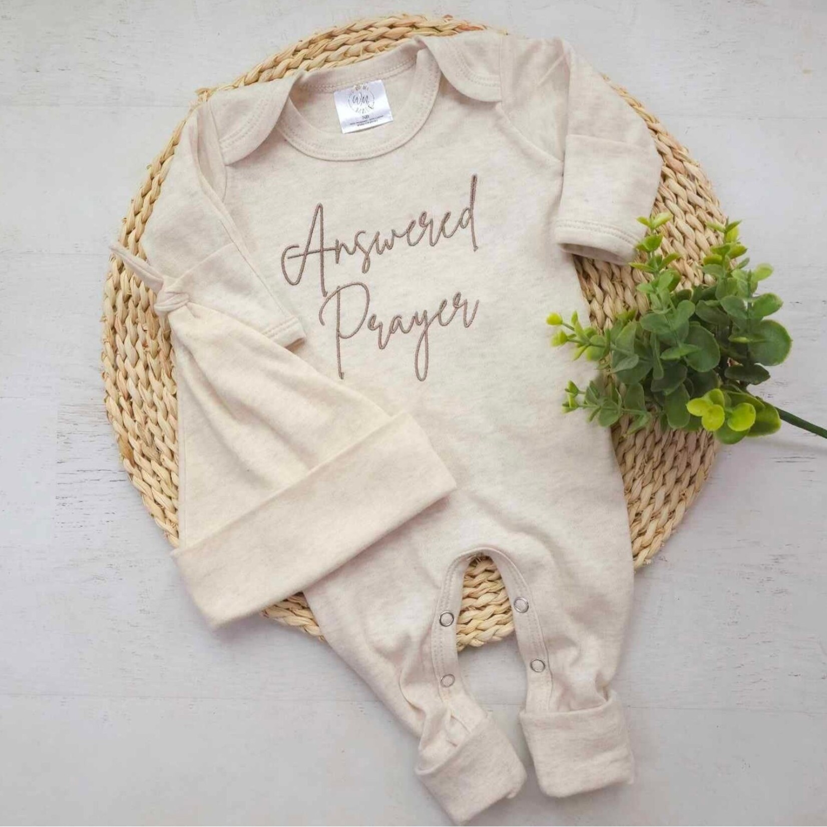 Newborn Answered Prayer Romper & Hat