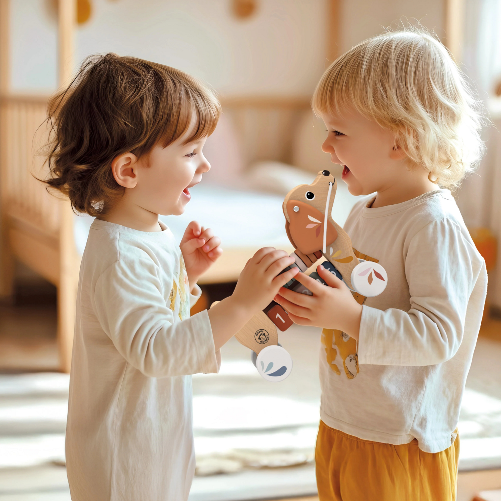 Speedy Monkey Puppy Pull Along