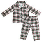 Little One Shop Christmas Plaid Bamboo Button PJ Set