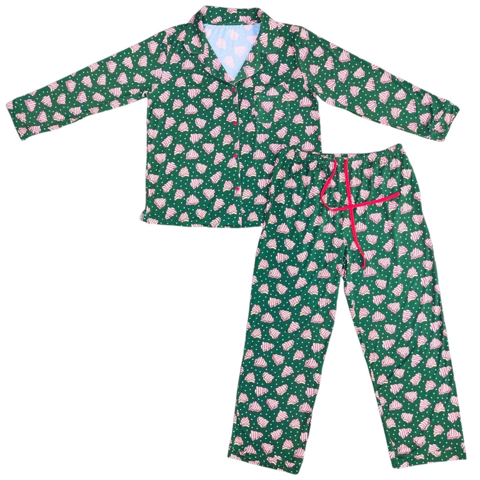 Little One Shop Tree Cakes Women's Button PJ Set