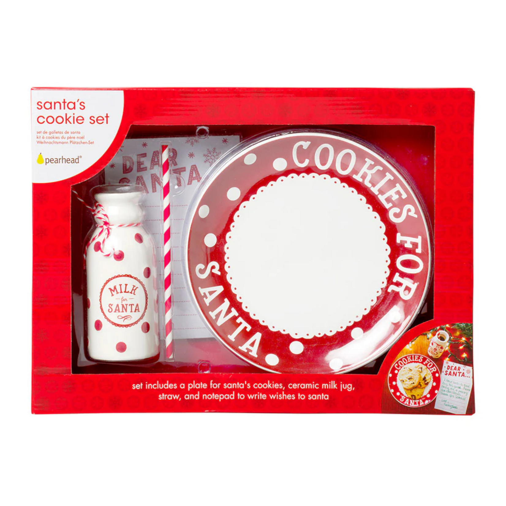Pearhead Cookies & Milk Santa Set