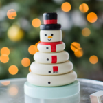 Pearhead Wooden Stacking Snowman
