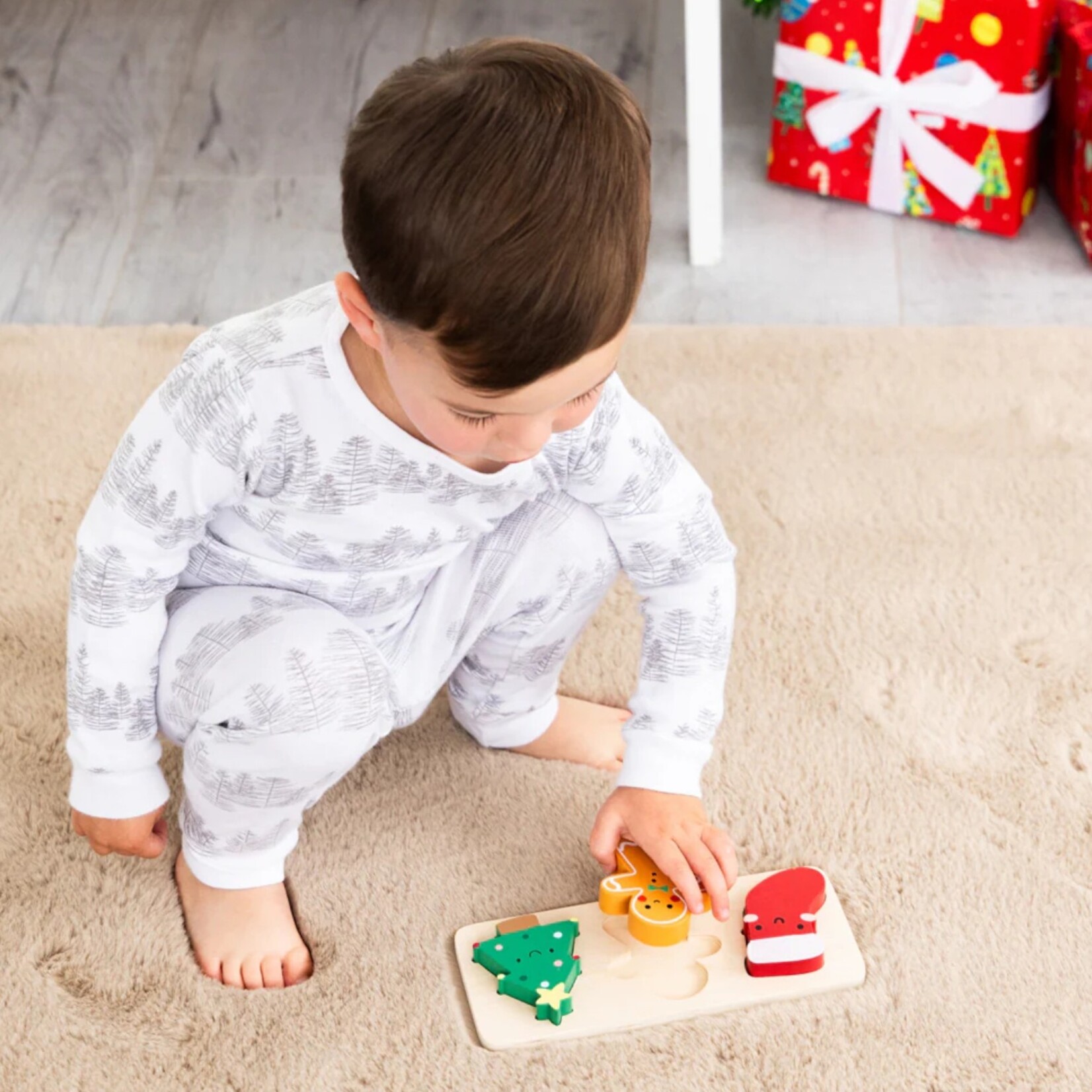 Pearhead Wooden Christmas Puzzle