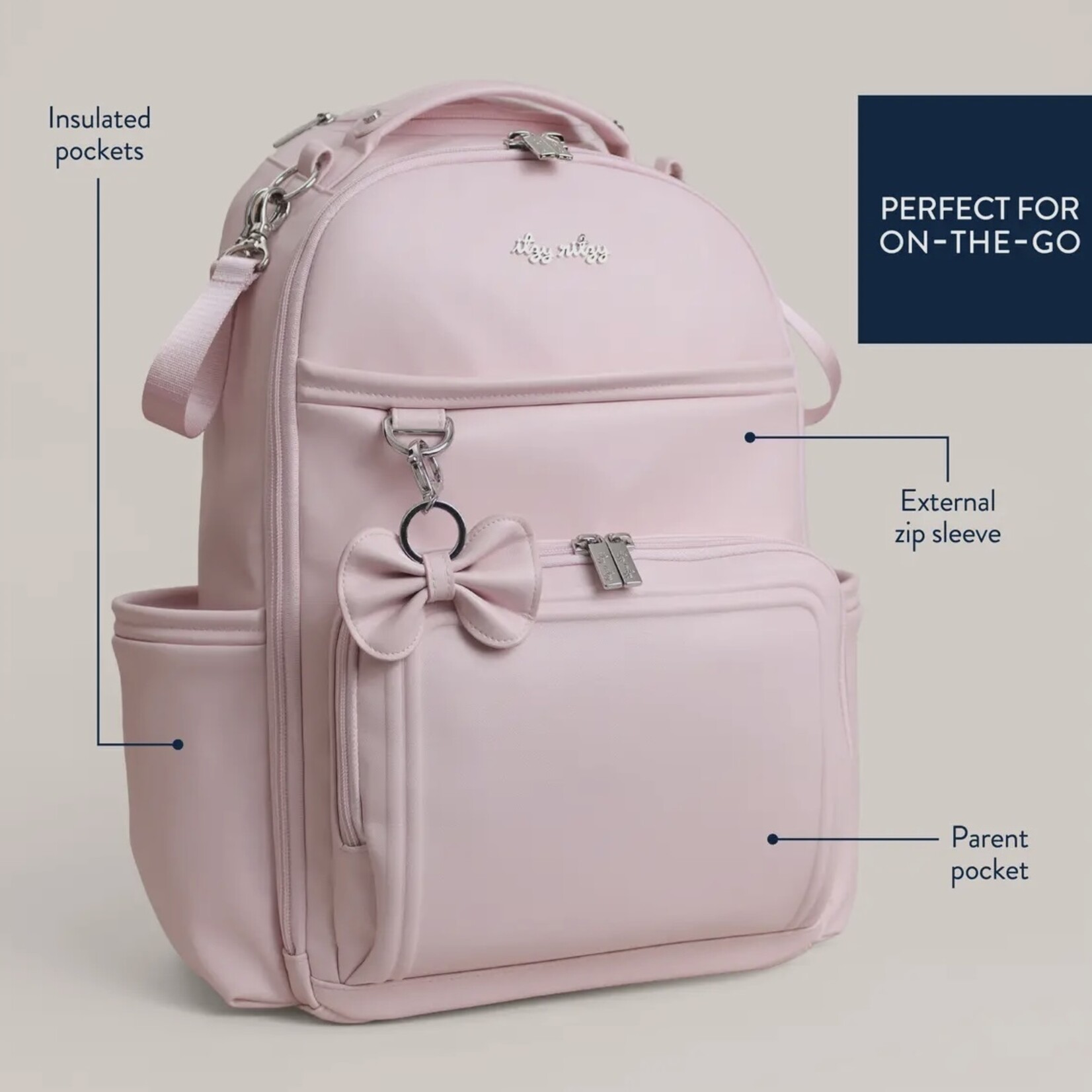 Itzy Ritzy Ribbons & Roses Boss Plus Diaper Bag Backpack