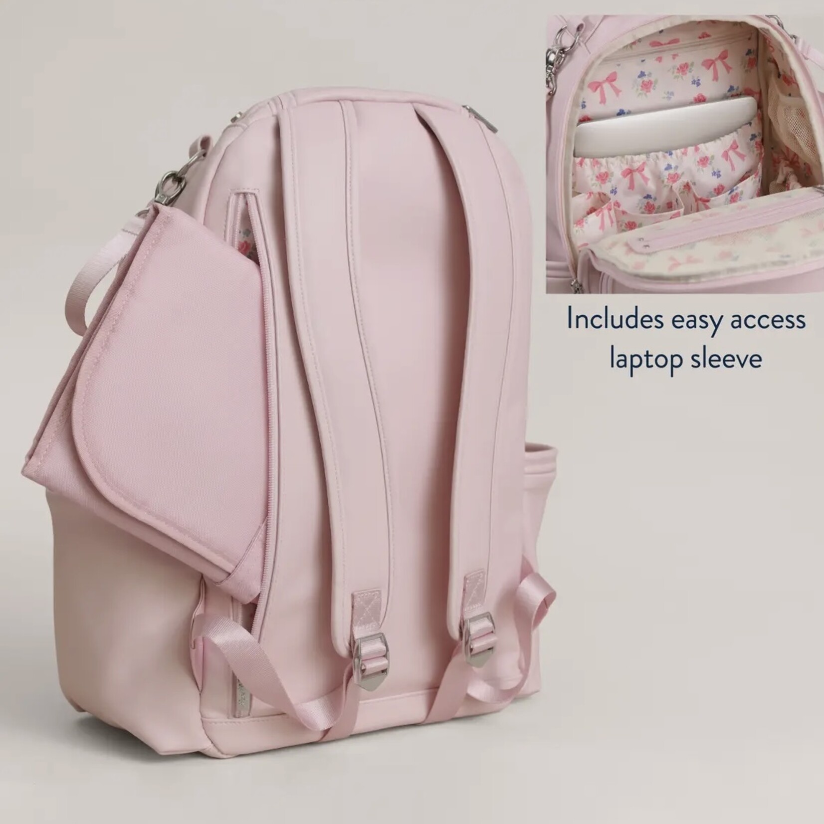 Itzy Ritzy Ribbons & Roses Boss Plus Diaper Bag Backpack