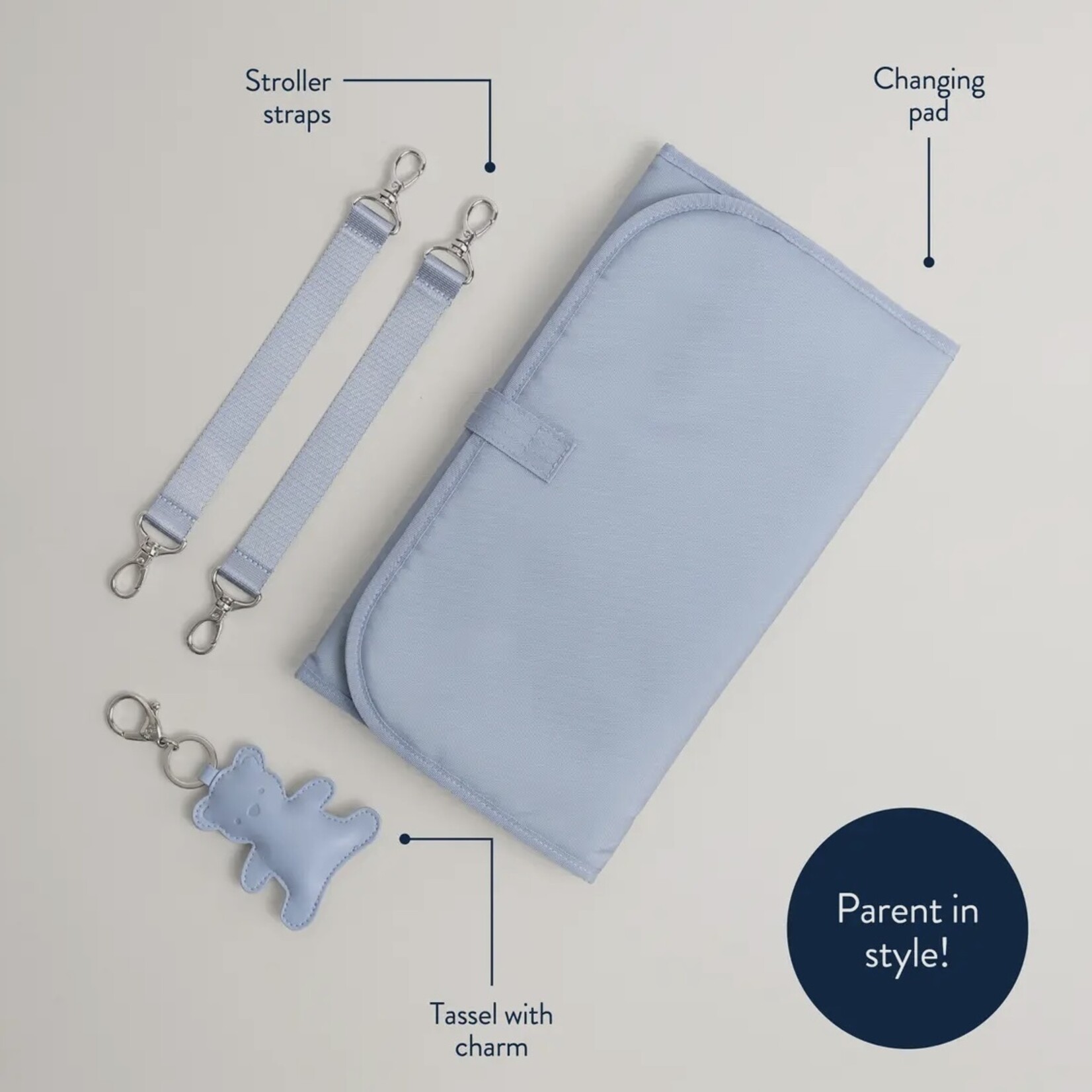 Itzy Ritzy Teddy Blue Boss Plus Diaper Bag Backpack