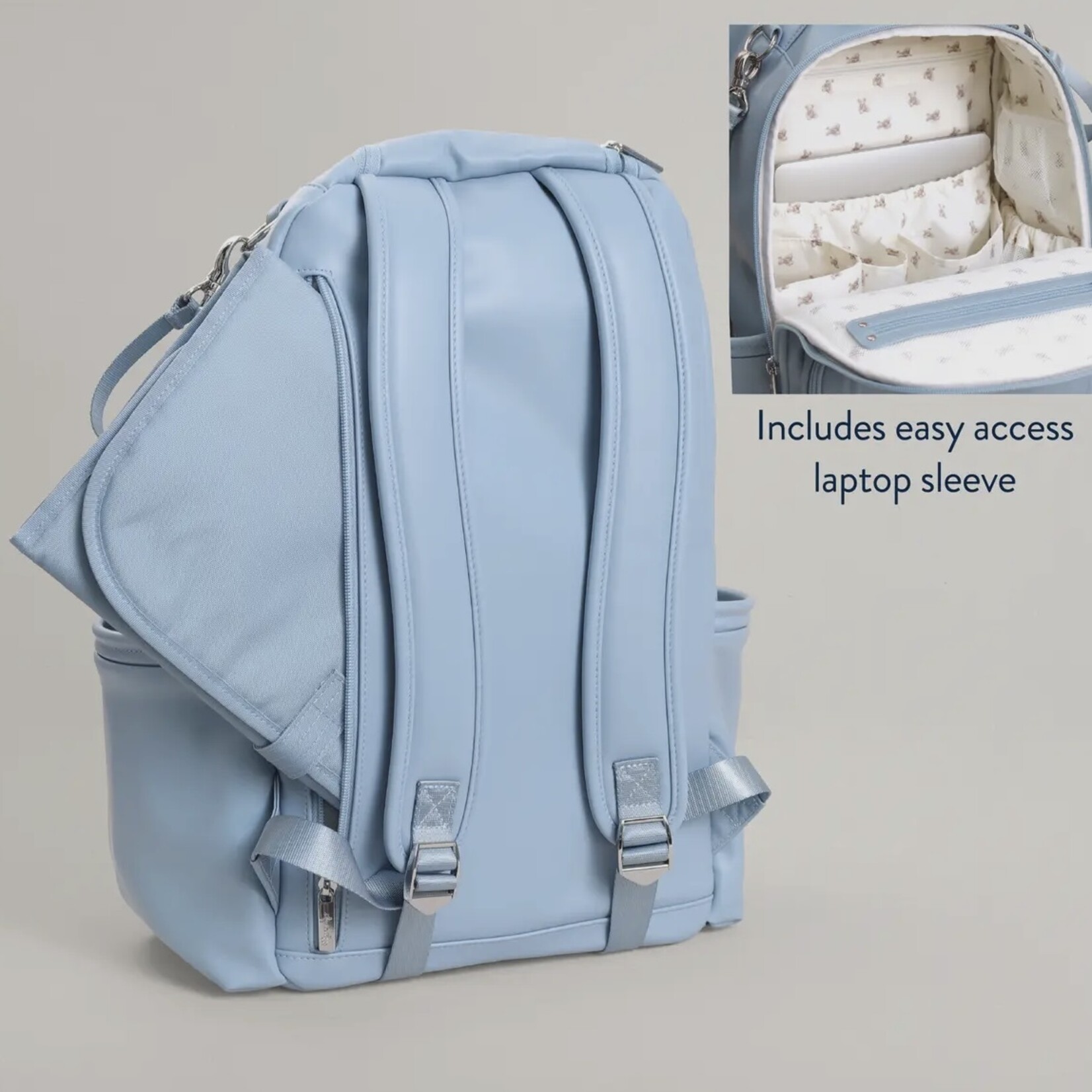 Itzy Ritzy Teddy Blue Boss Plus Diaper Bag Backpack