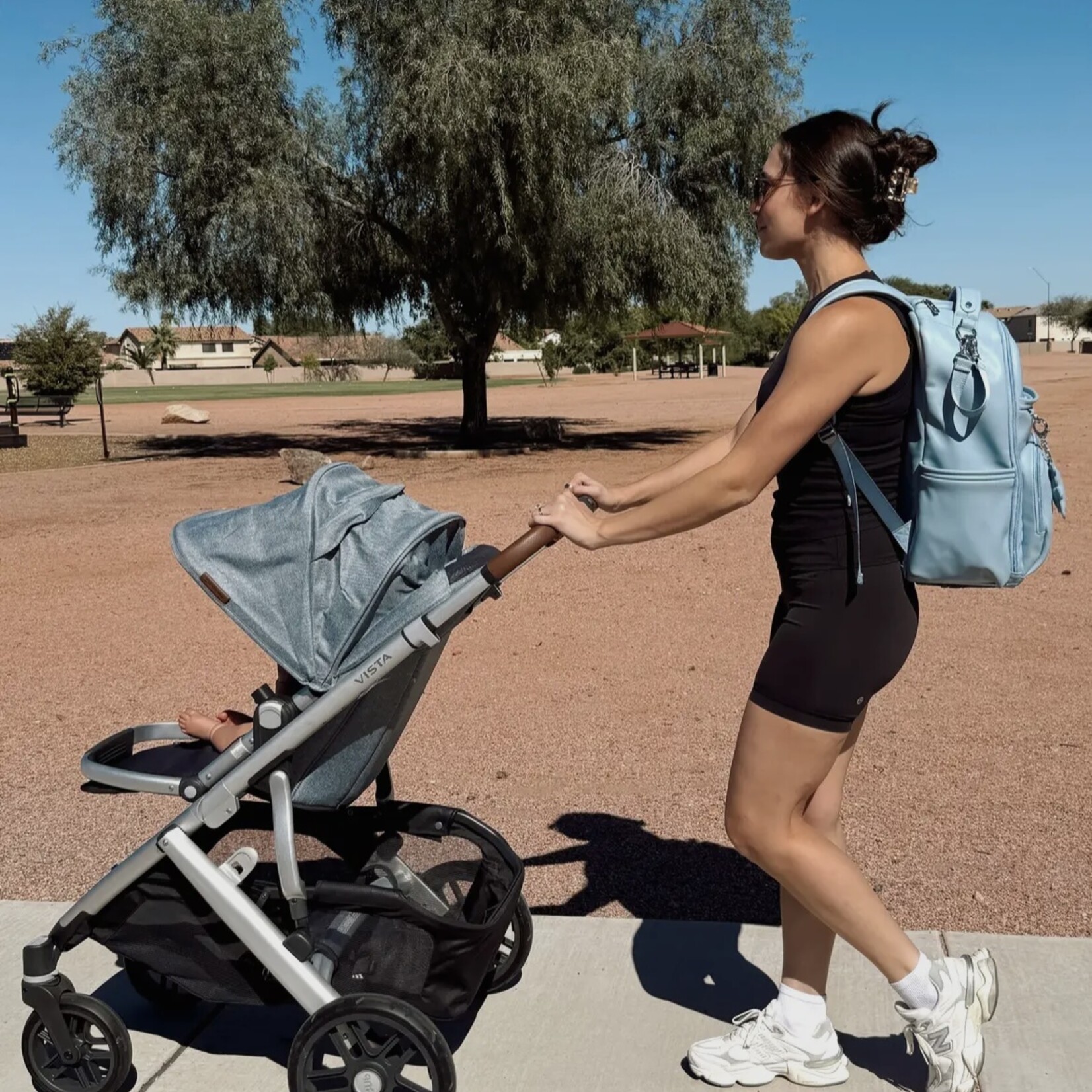 Itzy Ritzy Teddy Blue Boss Plus Diaper Bag Backpack
