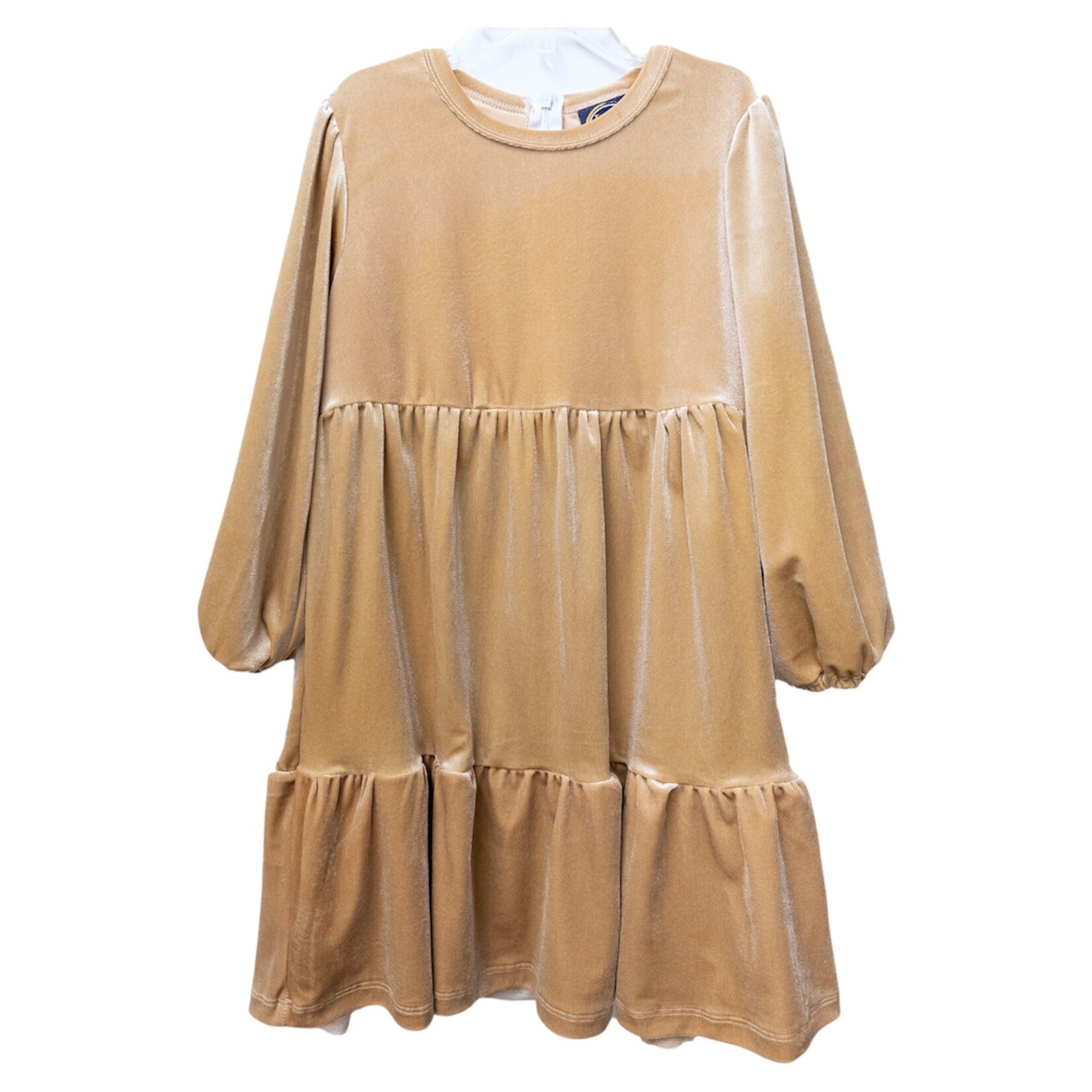 Emma Jean Kinsley Velvet Tan Dress