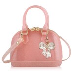 Carrying Kind Light Pink Sparkle Bow Purse