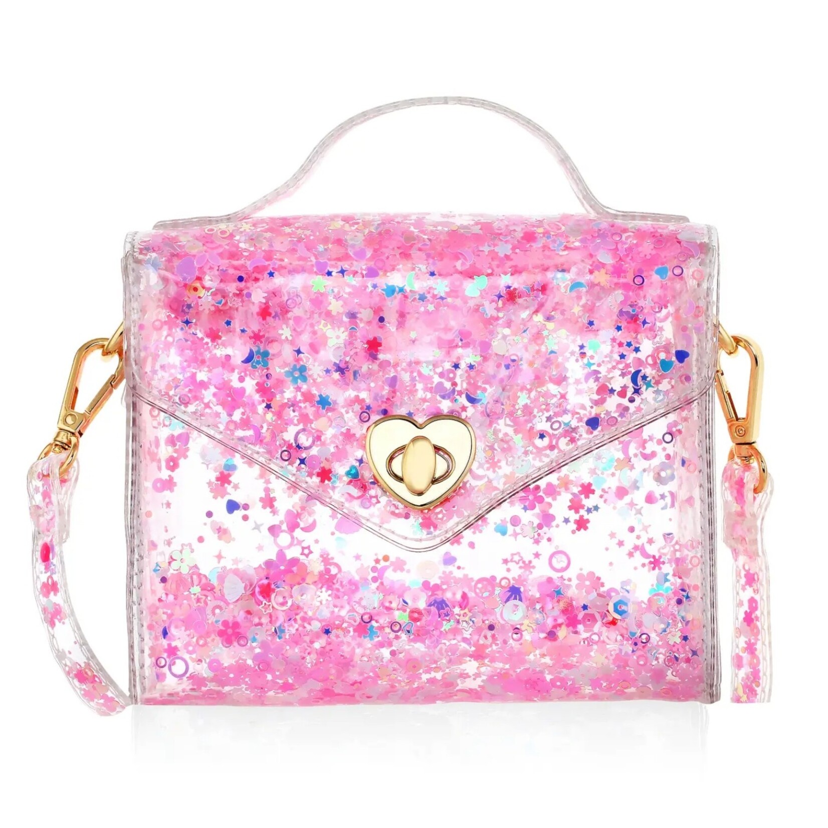 Carrying Kind Pink Sparkle Confetti Purse