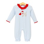 Trotter Street Kids Puppy Love Ruffle Romper