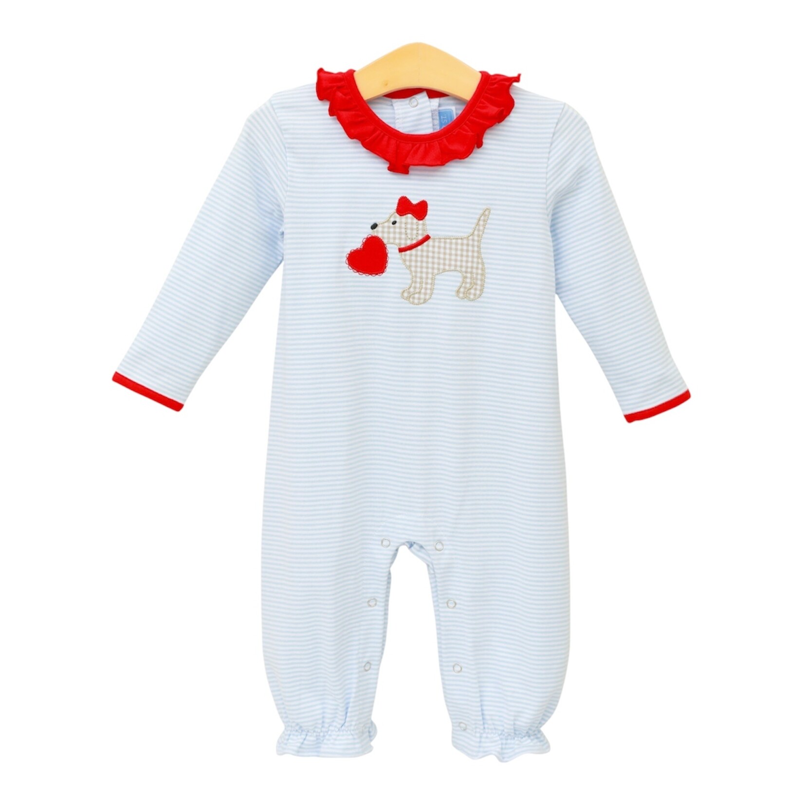 Trotter Street Kids Puppy Love Ruffle Romper