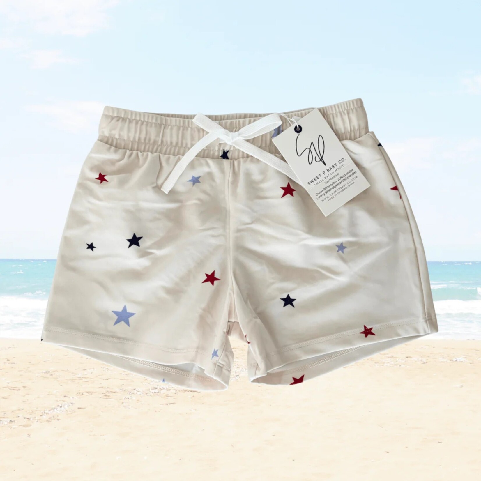 Sweet P Baby Little Fireworks Swim Shorts