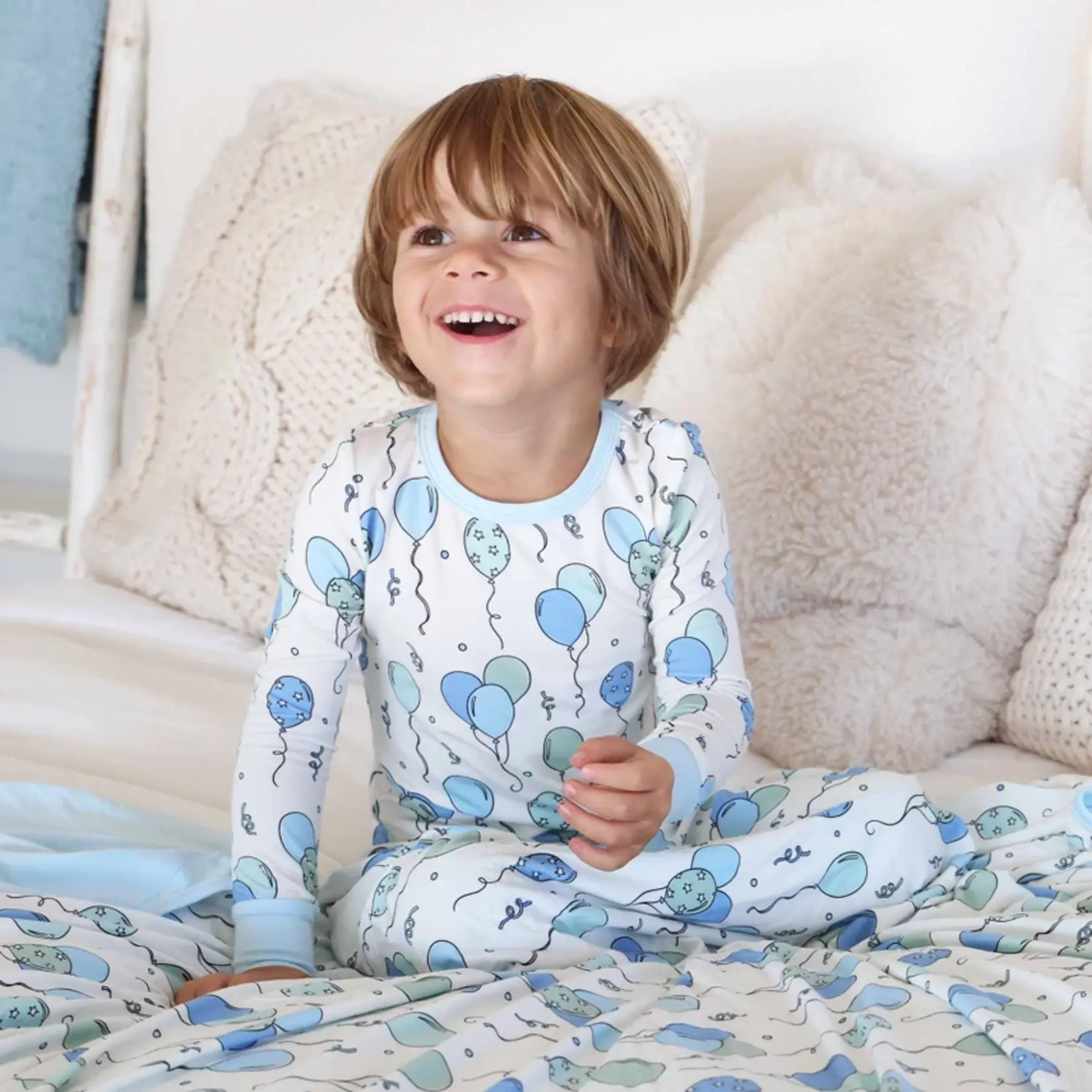 Caden Lane Party Time Blue PJ Set