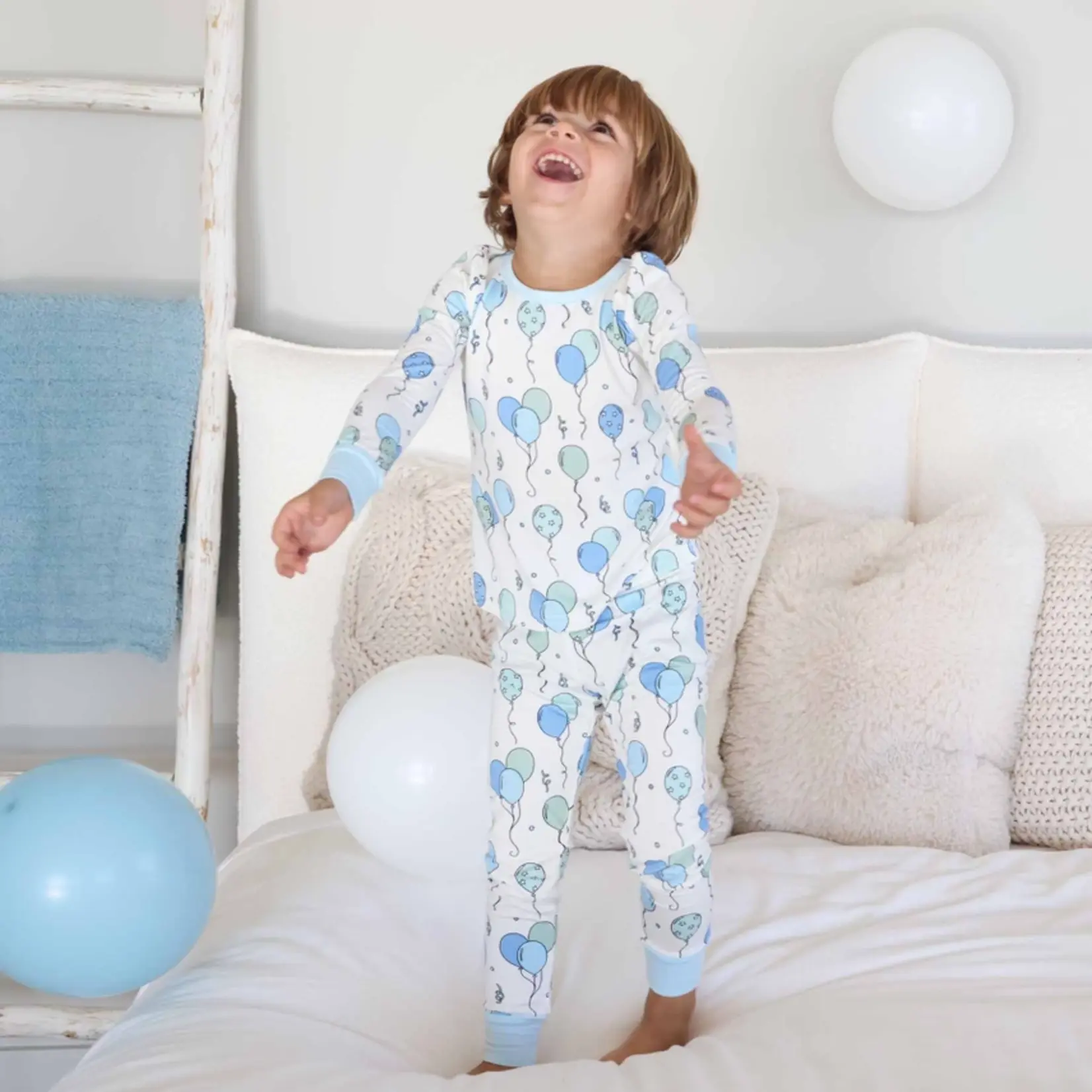 Caden Lane Party Time Blue PJ Set
