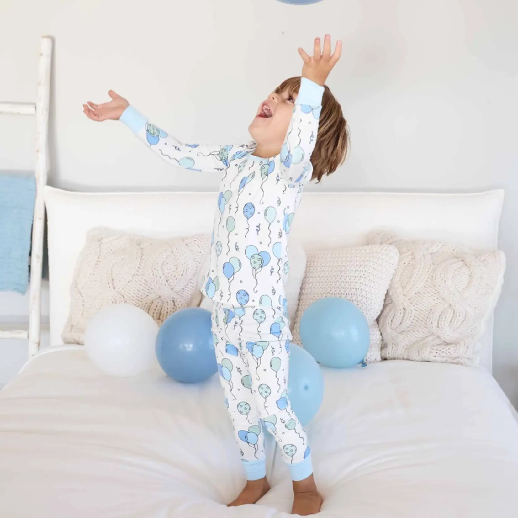 Caden Lane Party Time Blue PJ Set