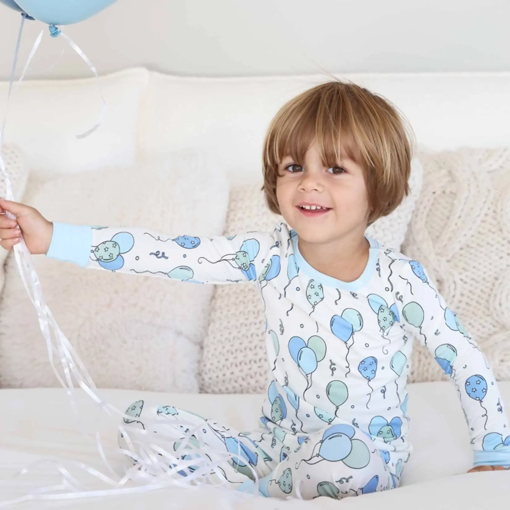Caden Lane Party Time Blue PJ Set
