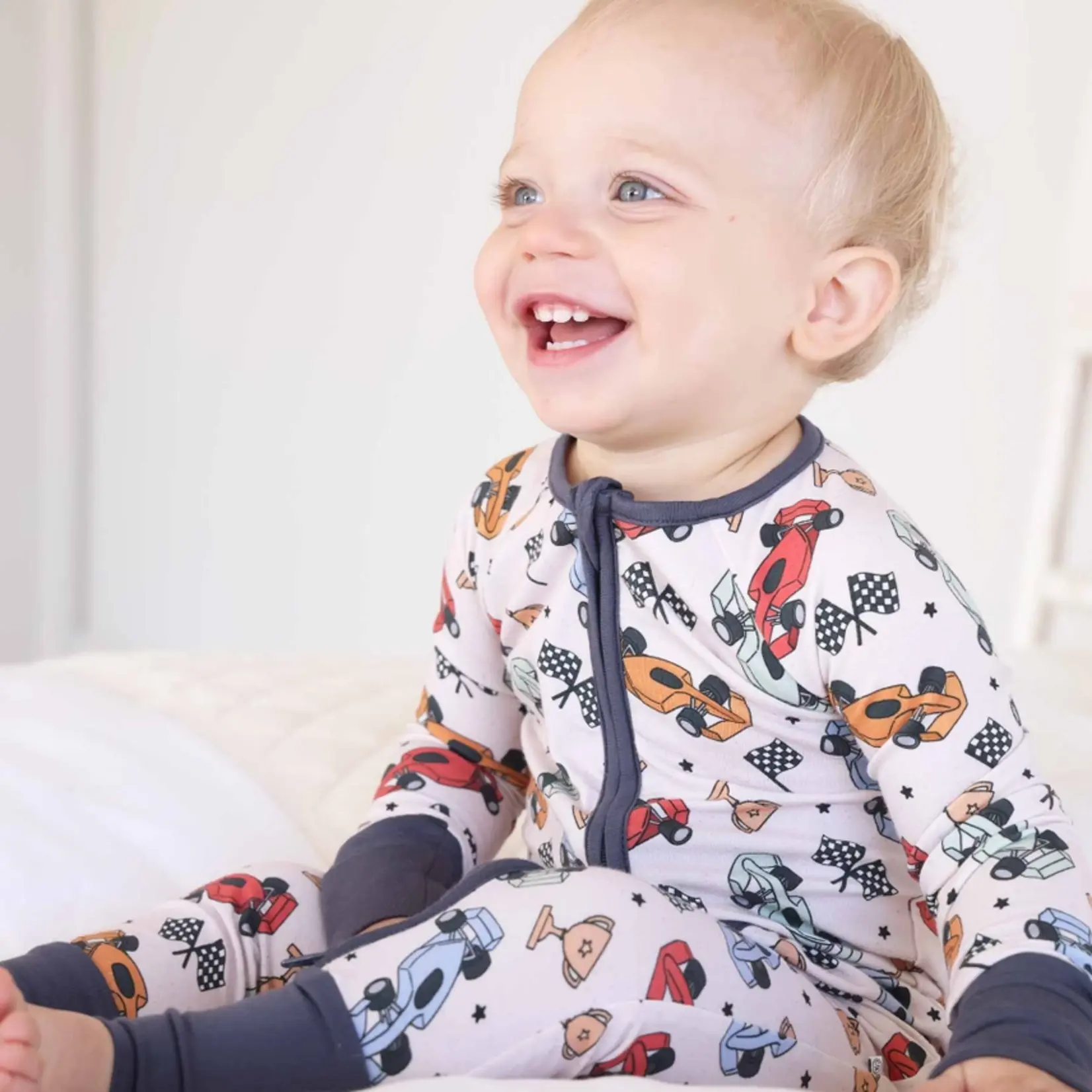 Caden Lane Pit Crew Romper