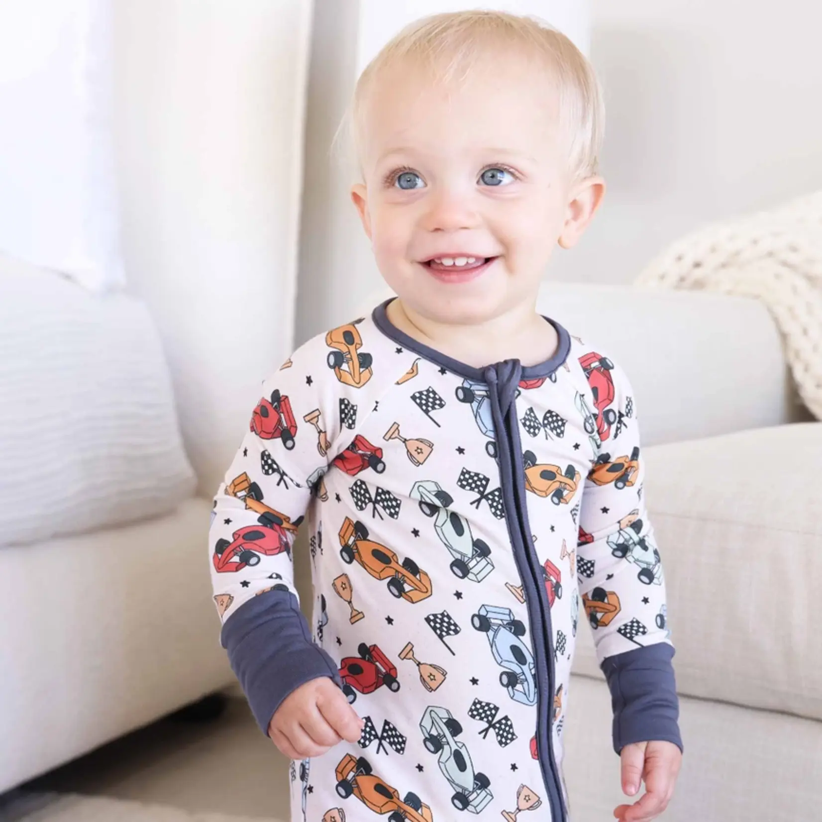 Caden Lane Pit Crew Romper