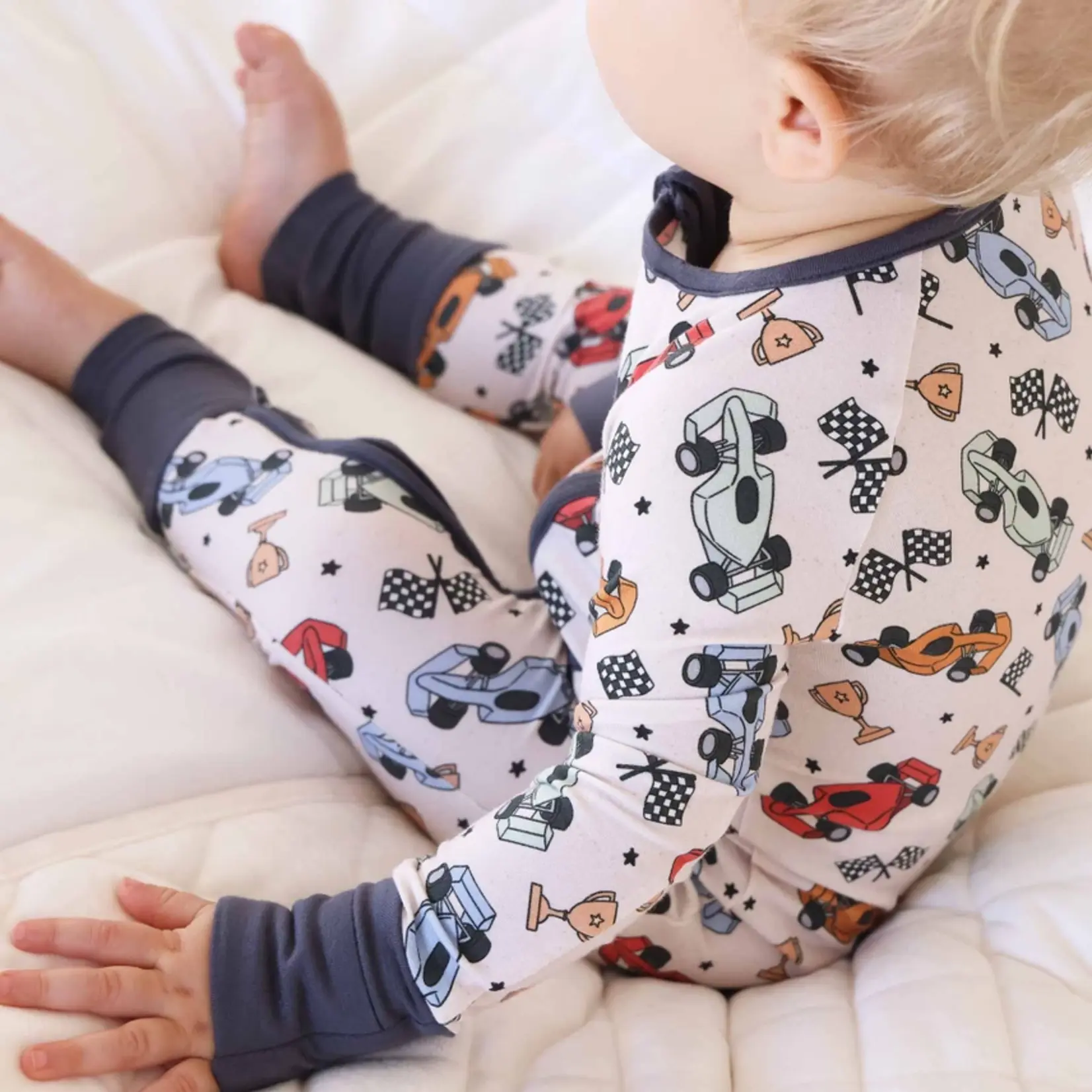 Caden Lane Pit Crew Romper