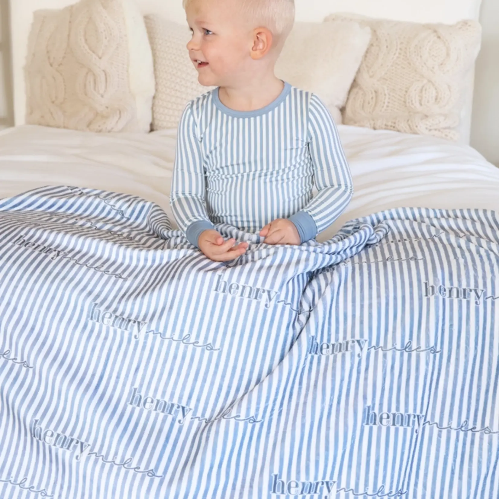 Caden Lane Snuggle Stripes PJ Set