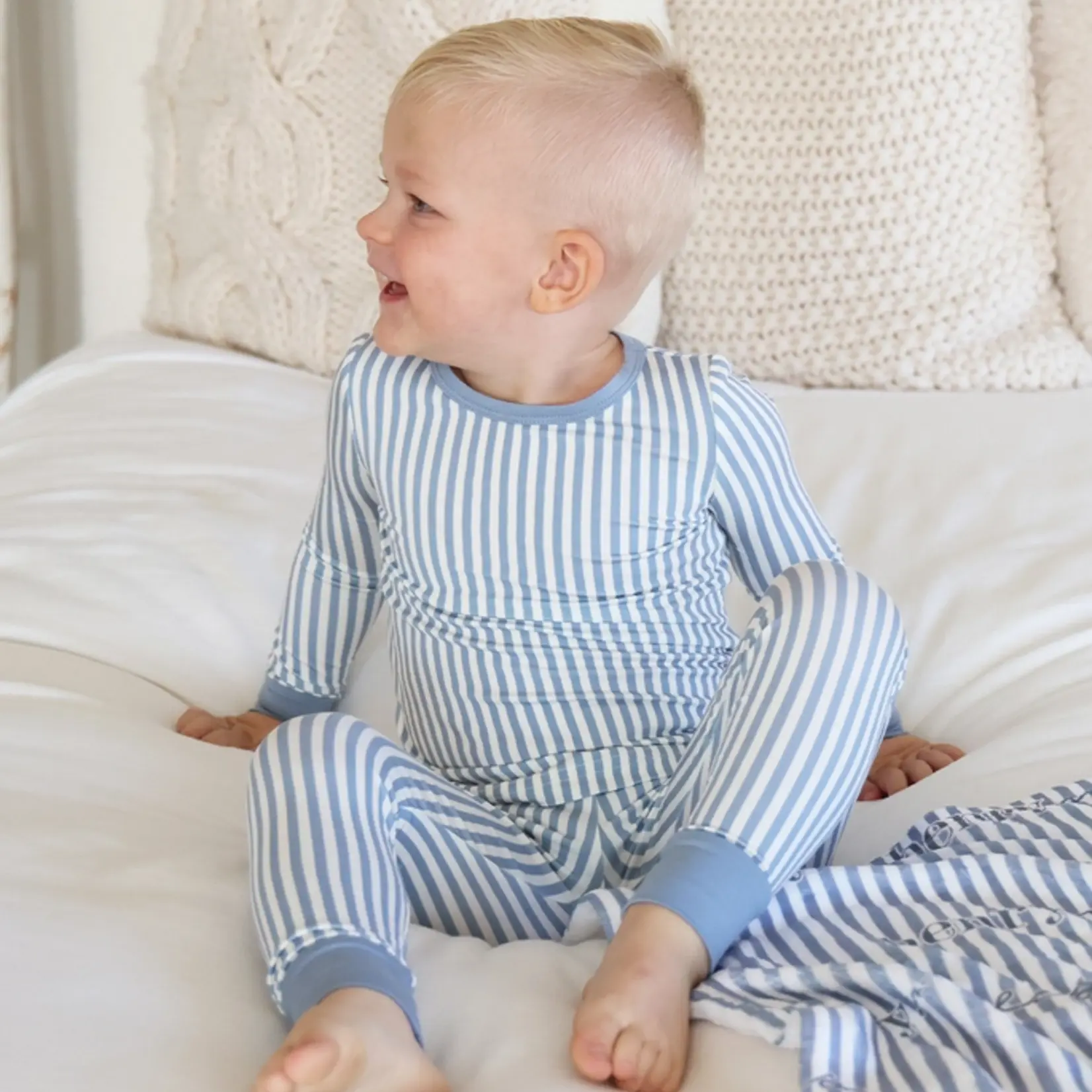 Caden Lane Snuggle Stripes PJ Set