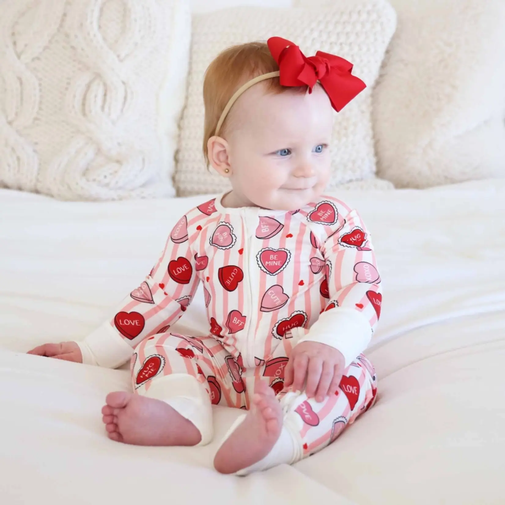 Caden Lane Sweet Like Candy Pink Romper