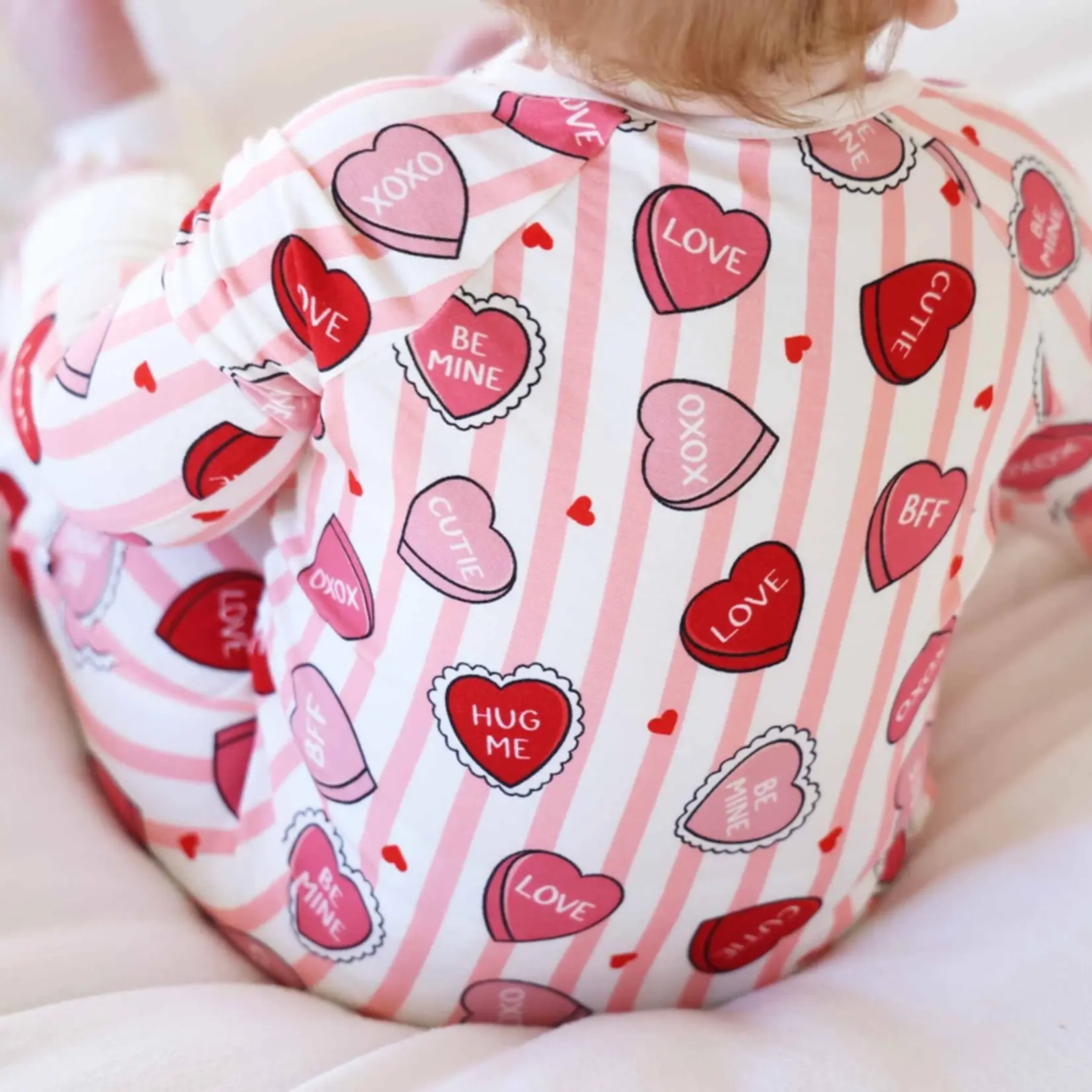 Caden Lane Sweet Like Candy Pink Romper