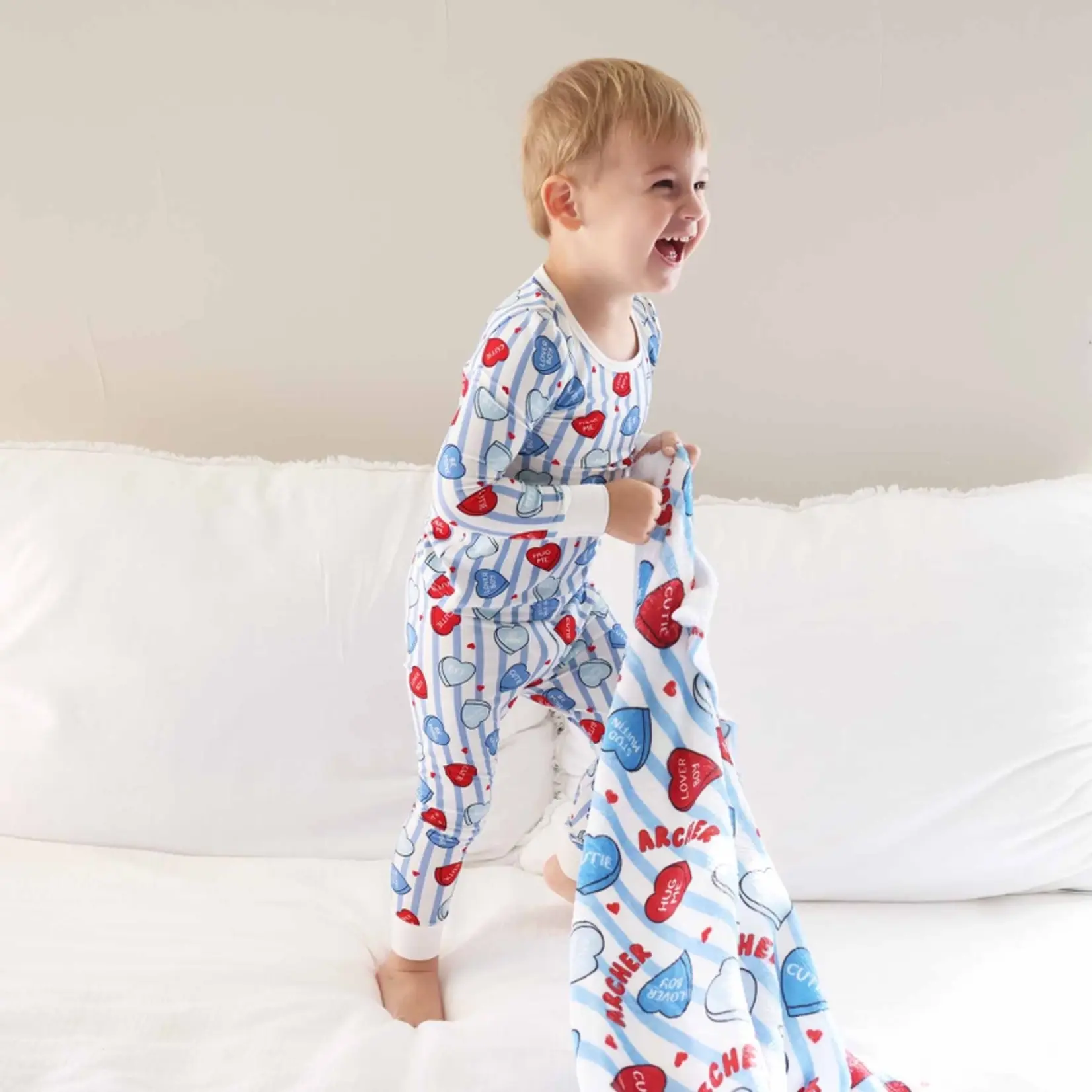 Caden Lane Sweet Like Candy Blue PJ Set