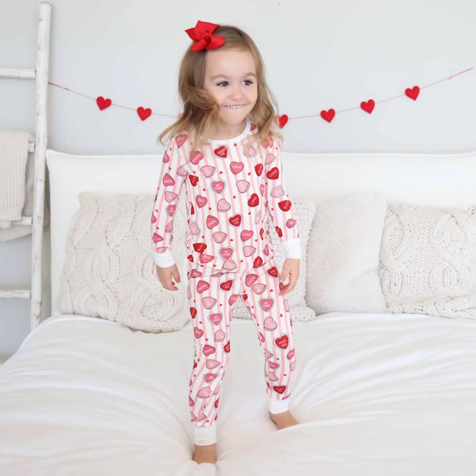 Caden Lane Sweet Like Candy Pink PJ Set