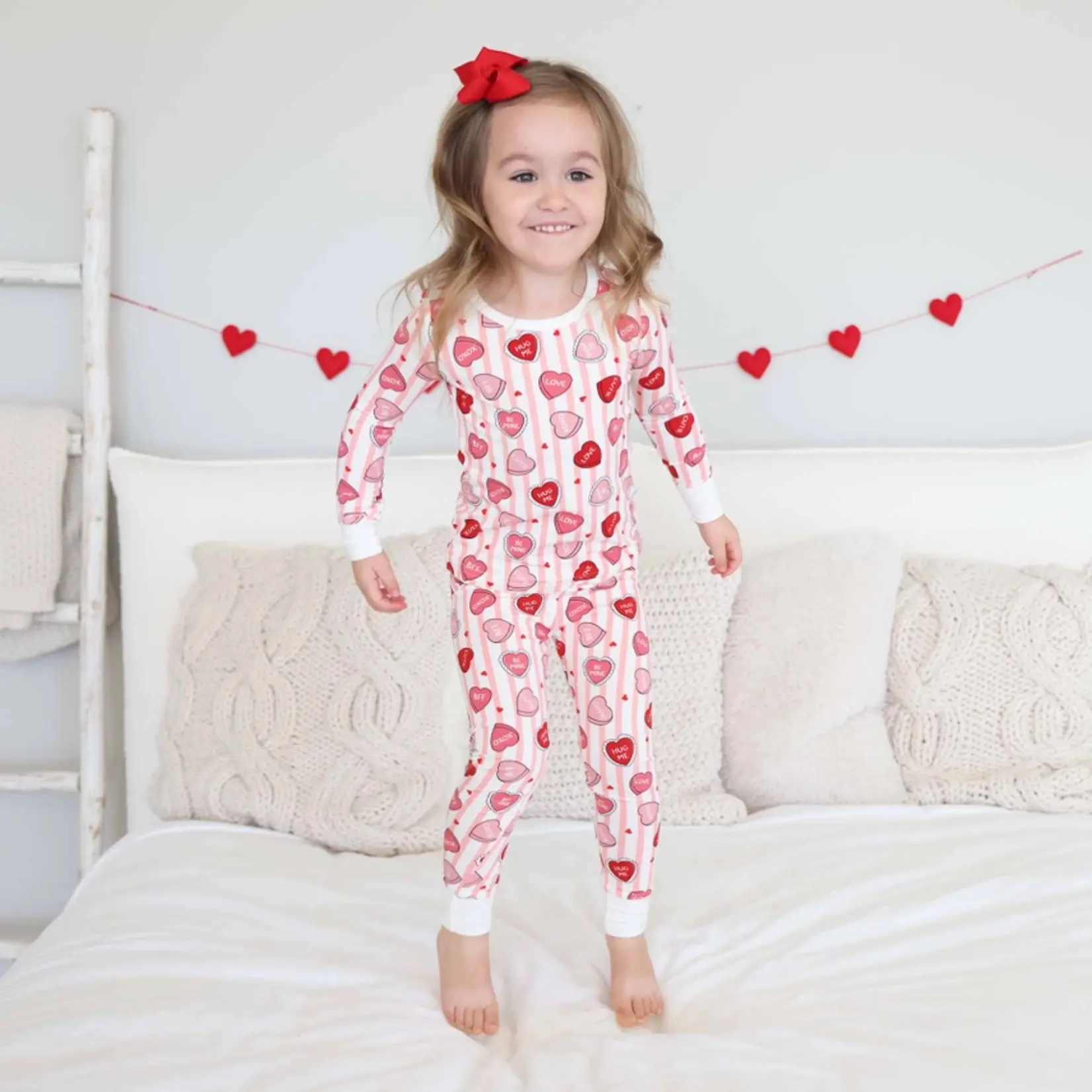 Caden Lane Sweet Like Candy Pink PJ Set