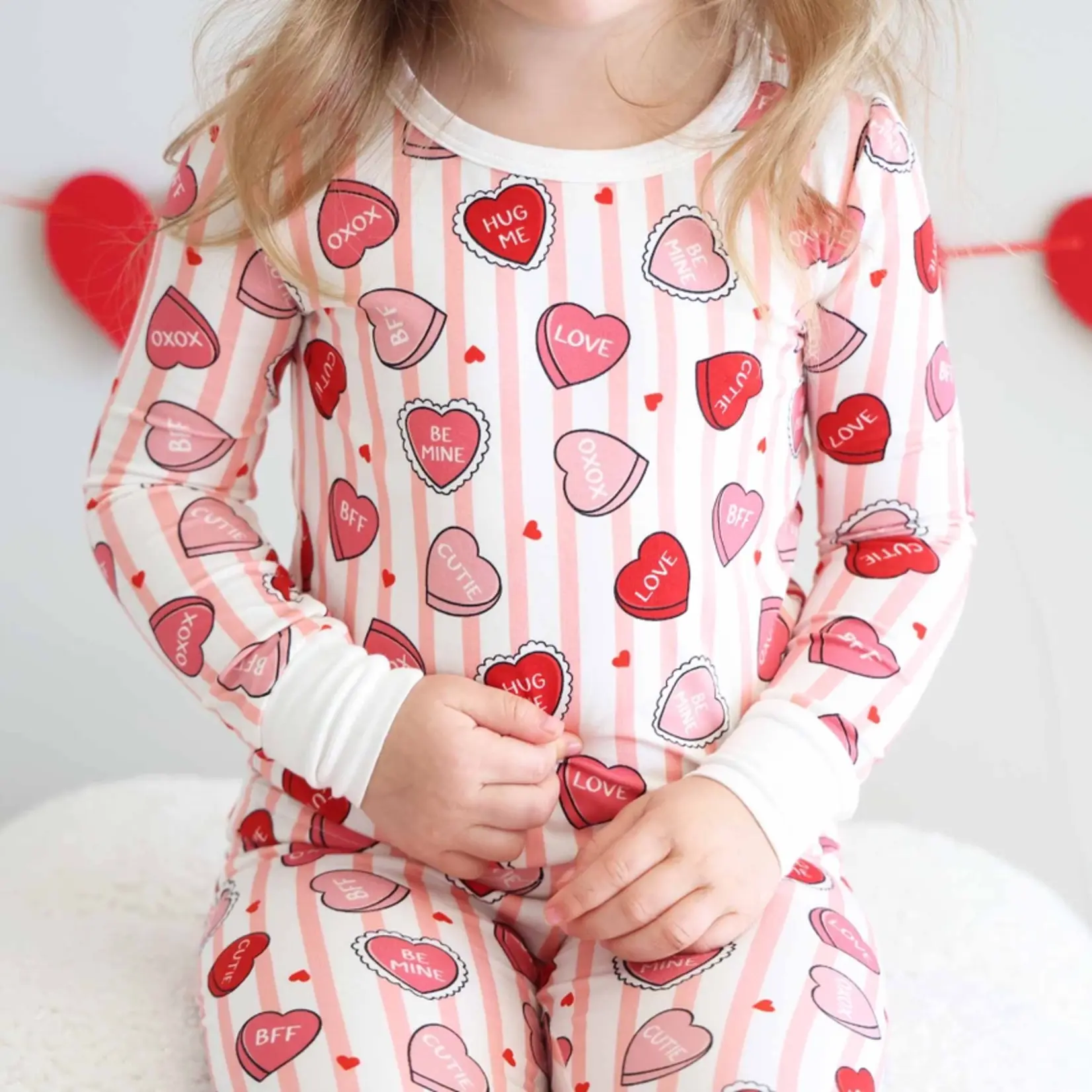 Caden Lane Sweet Like Candy Pink PJ Set