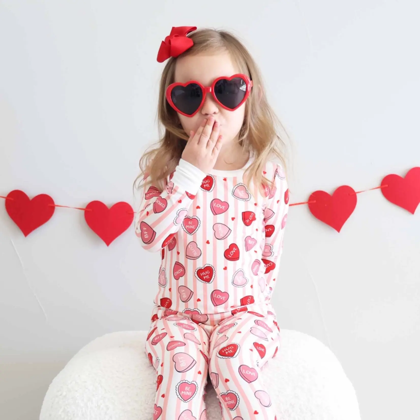 Caden Lane Sweet Like Candy Pink PJ Set