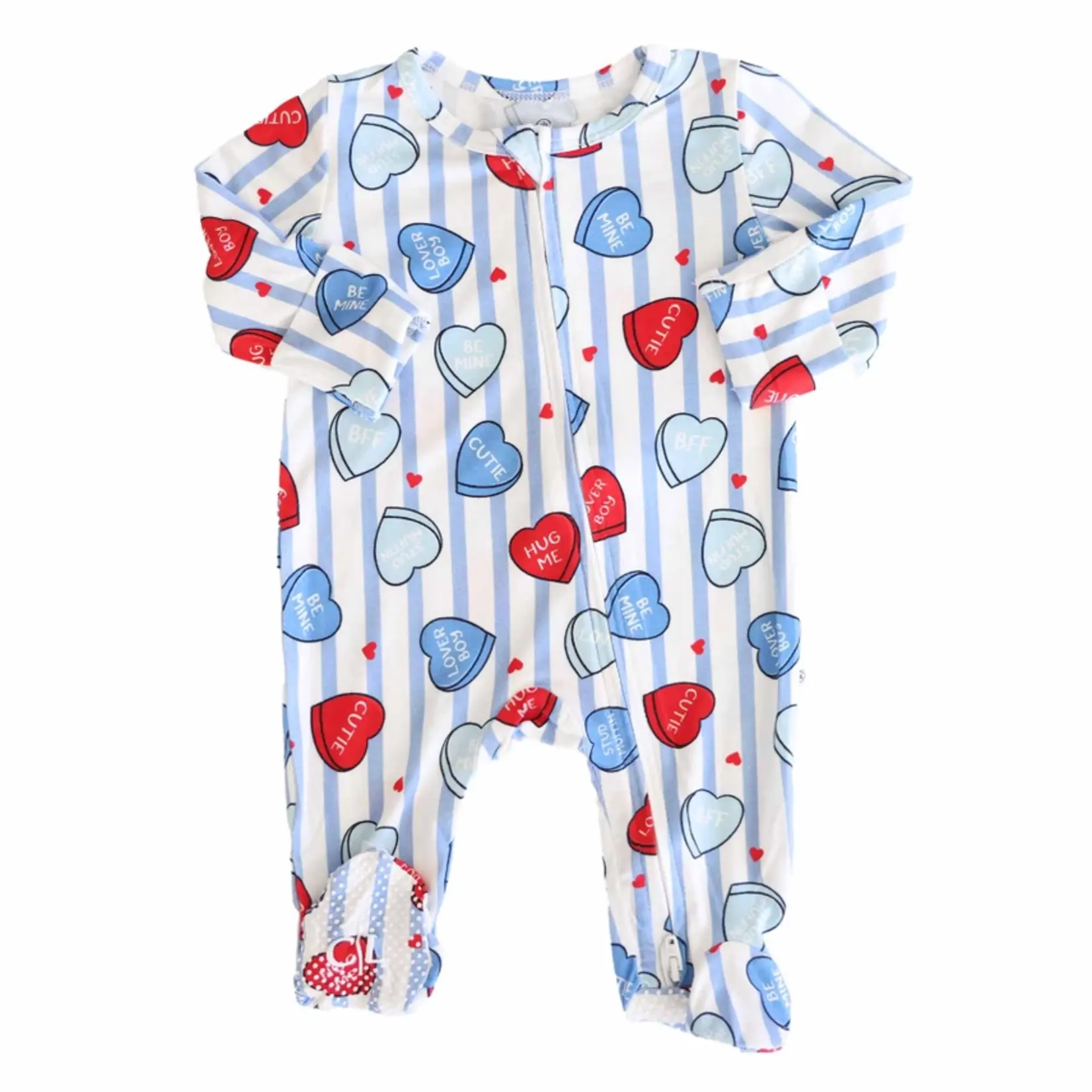 Caden Lane Sweet Like Candy Blue Newborn Footie