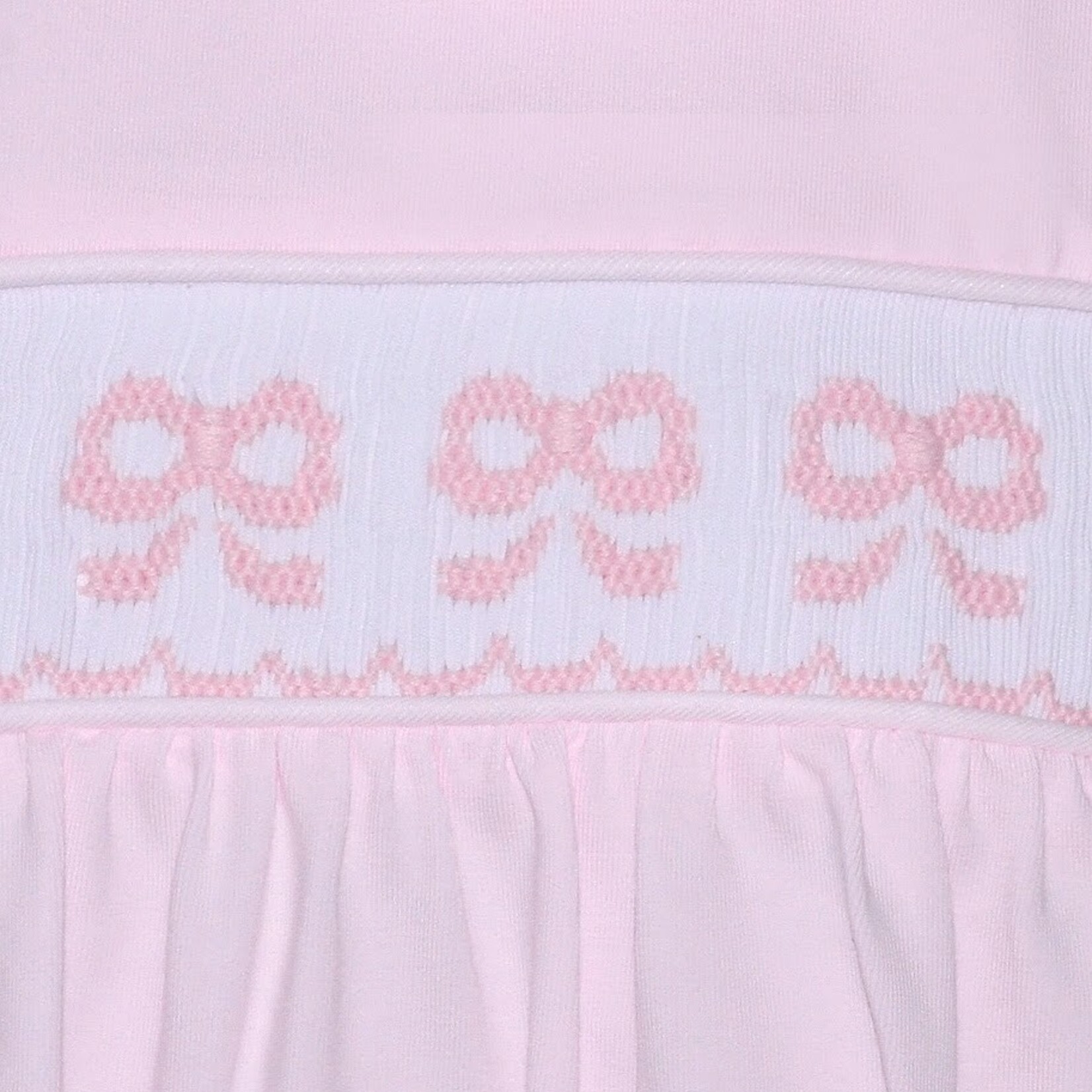 Babysen Pink Smocked Bows Dress