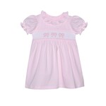 Babysen Pink Smocked Bows Dress