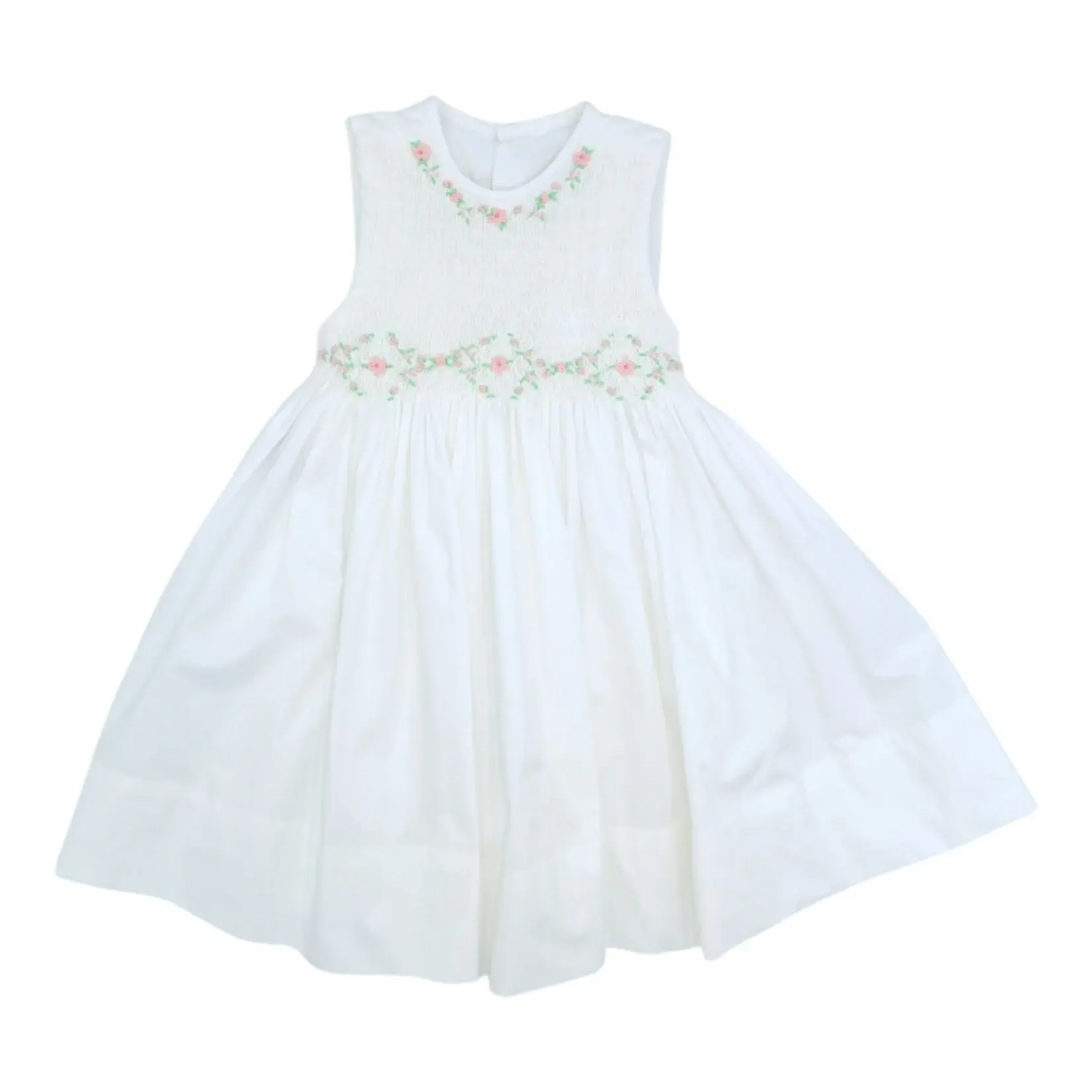 Remember Nguyen White Cate Smocked Dress