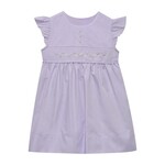 Babysen Purple Posy Embroidered Dress