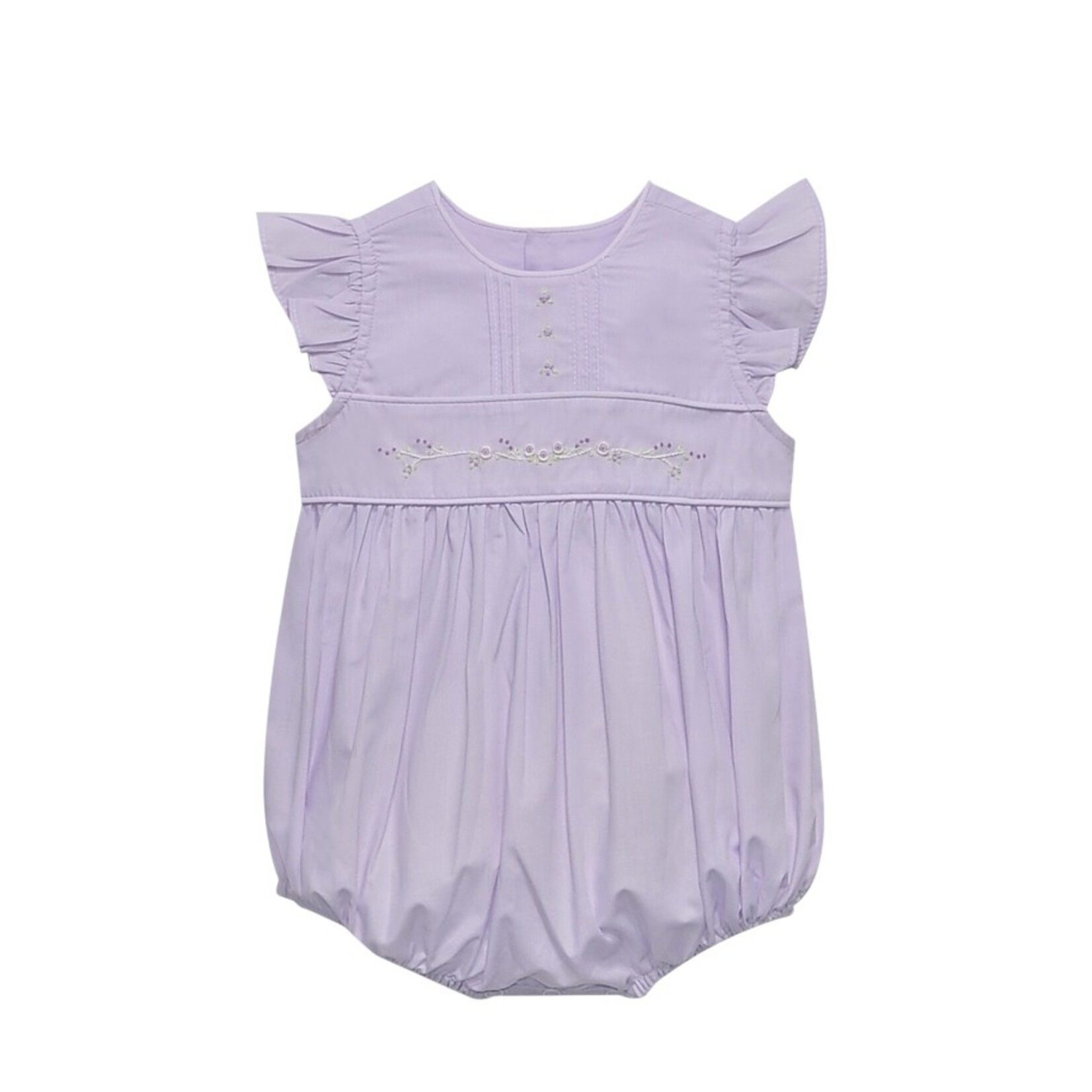 Babysen Purple Posy Embroidered Bubble