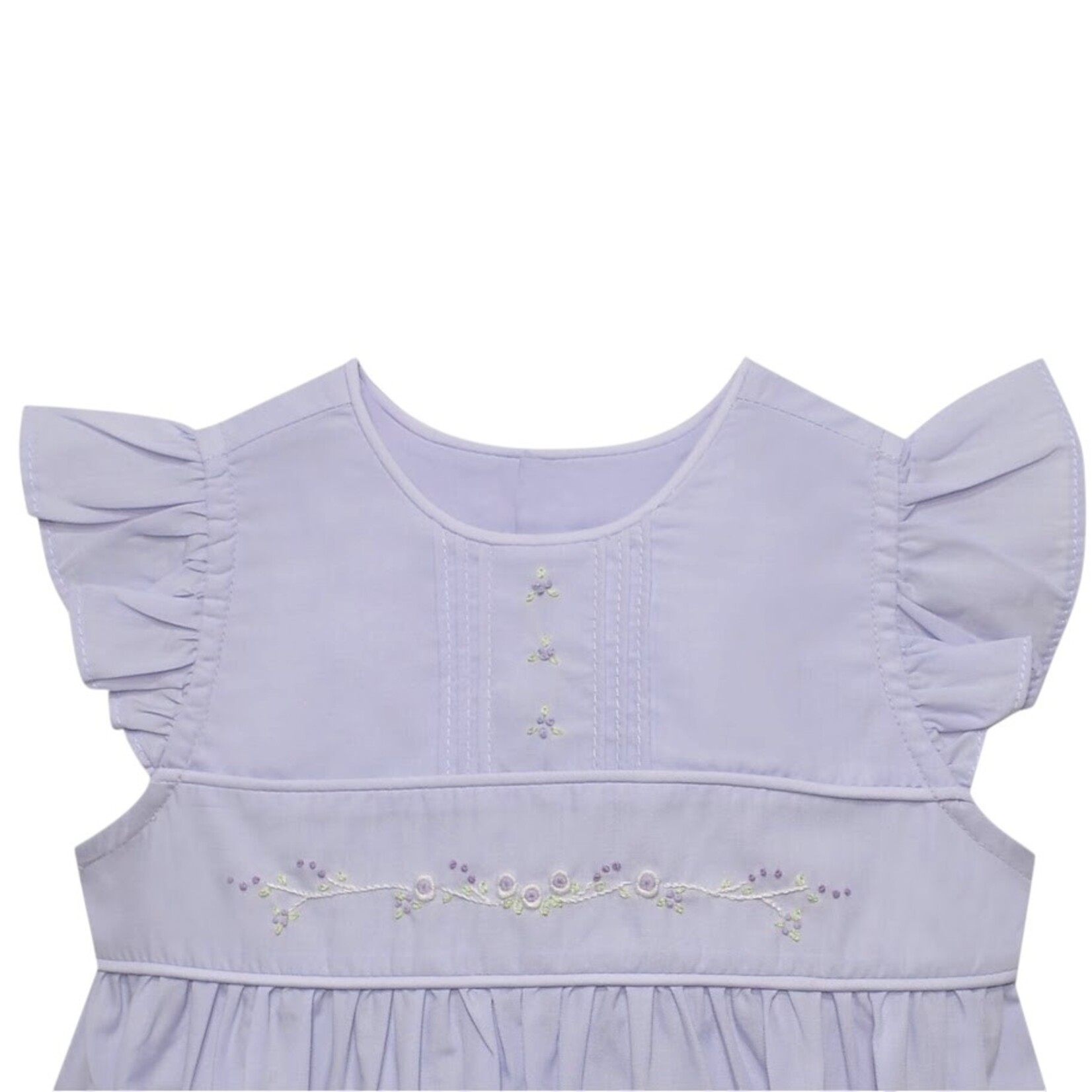 Babysen Purple Posy Embroidered Bubble