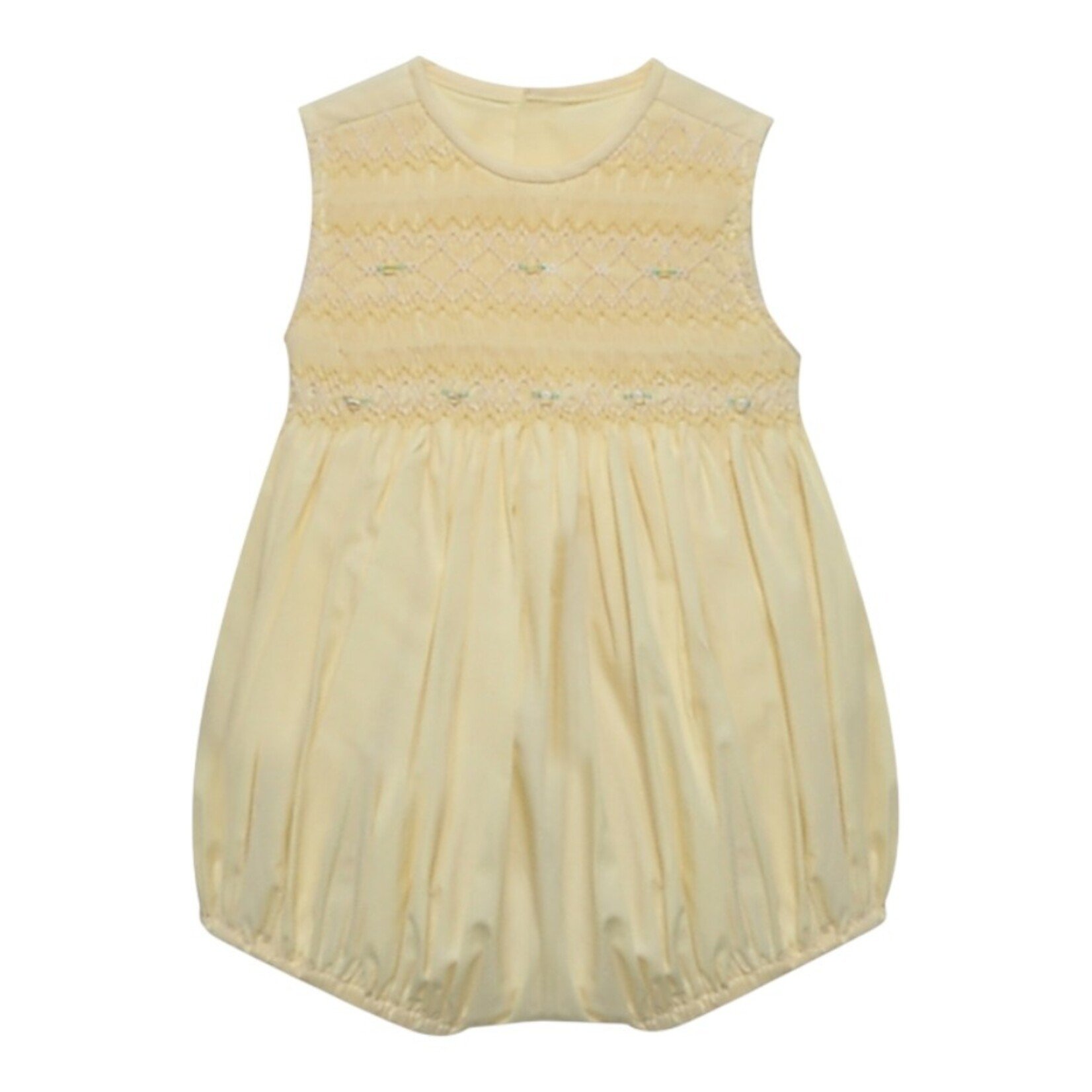 Babysen Maize Lemon Drop Smocked Bubble