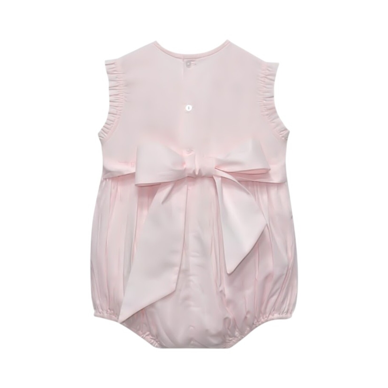 Babysen Pink Bunches of Roses Smocked Bubble