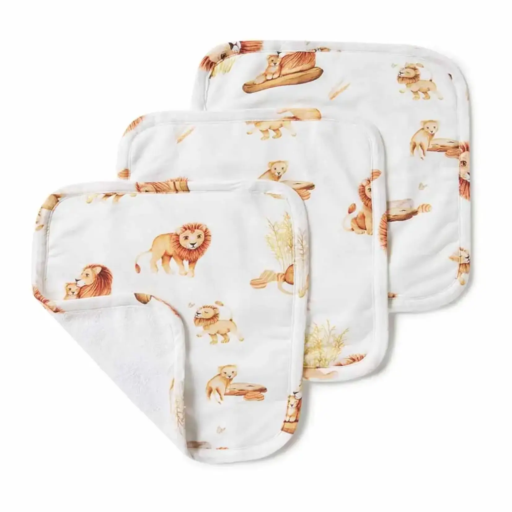 Snuggle Hunny Lion Wash Cloths (Organic)